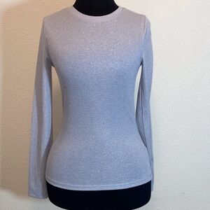 a new day Silver Long Sleeve Women's Top Size XS Stretch